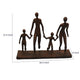 Draco Decorative Family Figurine Sculpture on Base | Bronze Metal