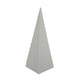 Fuji Decorative Pyramid Sculpture with Layered Ridges | White Resin