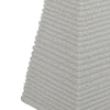 Fuji Decorative Pyramid Sculpture with Layered Ridges | White Resin