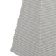 Fuji Decorative Pyramid Sculpture with Layered Ridges | White Resin