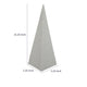 Fuji Decorative Pyramid Sculpture with Layered Ridges | White Resin