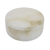 Fiona Decorative Round Storage Box with Lid | White-Brown Marble 6"