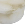 Fiona Decorative Round Storage Box with Lid | White-Brown Marble 6"