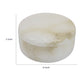 Fiona Decorative Round Storage Box with Lid | White-Brown Marble 6"