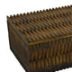 Suzie Decorative Storage Box with Textured Lid | Brown Ribbed Resin