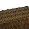 Suzie Decorative Storage Box with Textured Lid | Brown Ribbed Resin