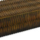 Suzie Decorative Storage Box with Textured Lid | Brown Ribbed Resin