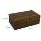 Suzie Decorative Storage Box with Textured Lid | Brown Ribbed Resin