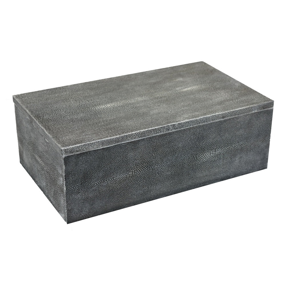 Suzie Decorative Box with Storage & Lid | Silver Textured Resin