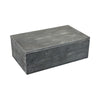 Suzie Decorative Box with Storage & Lid | Silver Textured Resin
