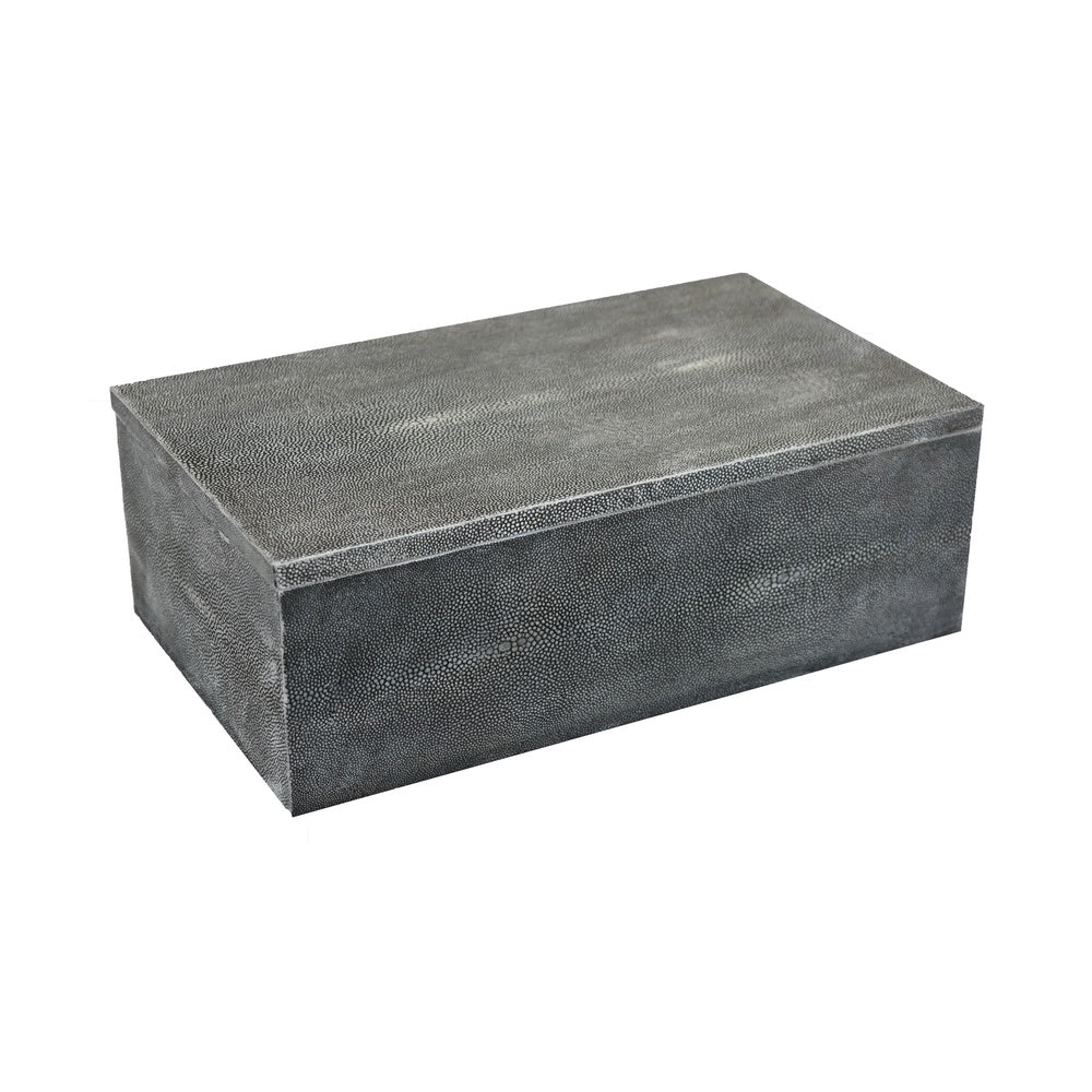 Suzie Decorative Box with Storage & Lid | Silver Textured Resin