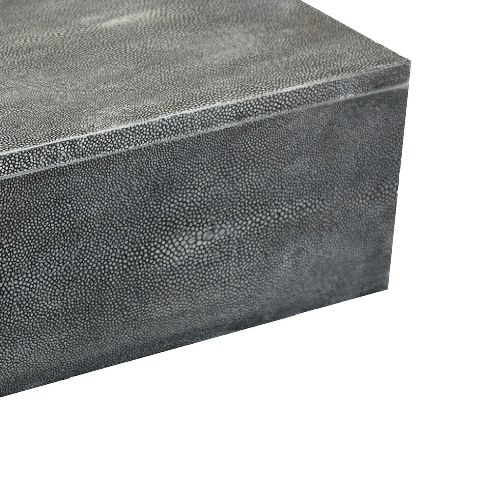 Suzie Decorative Box with Storage & Lid | Silver Textured Resin