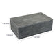 Suzie Decorative Box with Storage & Lid | Silver Textured Resin