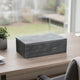 Suzie Decorative Box with Storage & Lid | Silver Textured Resin