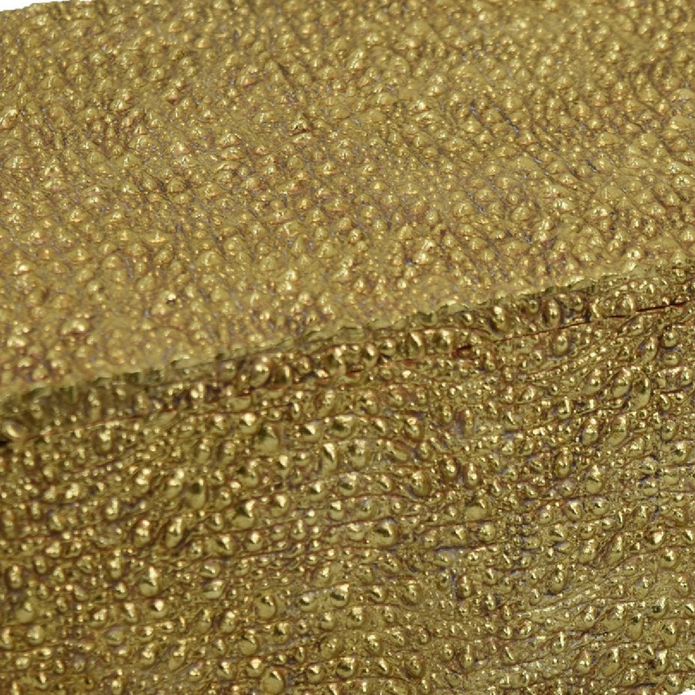 Suzie Decorative Box with Lid & Storage | Gold Textured Resin 12"