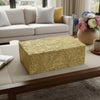 Suzie Decorative Box with Lid & Storage | Gold Textured Resin 12"