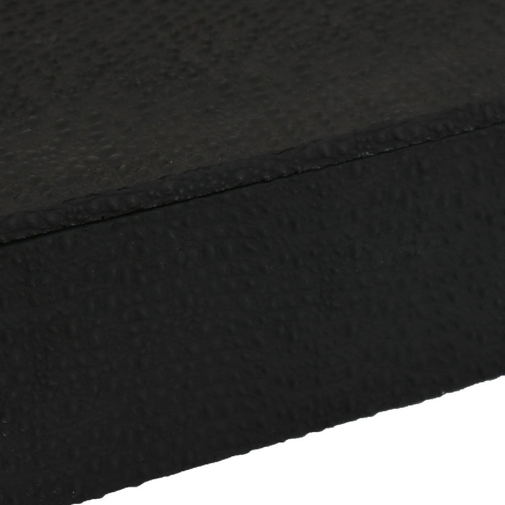 Suzie Decorative Box | Lid & Storage | Textured Black Resin 12"