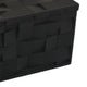 Suzie Decorative Box with Lid for Storage | Black Woven Texture Resin