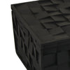 Suzie Decorative Box with Lid for Storage | Black Woven Texture Resin