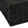 Suzie Decorative Box with Lid for Storage | Black Woven Texture Resin