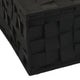 Suzie Decorative Box with Lid for Storage | Black Woven Texture Resin