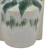 Zyma Modern Vase with Dual H&le | Green Drip Glaze | White Ceramic