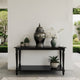 Anila Traditional Temple Jar with Dome Lid | Black Chrome Metal 21"