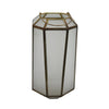 Raha Vintage Lantern with Frosted Glass Panels | Bronze Metal Frame 13"