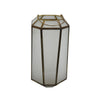 Raha Vintage Lantern with Frosted Glass Panels | Bronze Metal Frame 13"