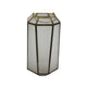 Raha Vintage Lantern with Frosted Glass Panels | Bronze Metal Frame 13"