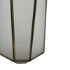 Raha Vintage Lantern with Frosted Glass Panels | Bronze Metal Frame 13"