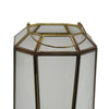 Raha Vintage Lantern with Frosted Glass Panels | Bronze Metal Frame 13"