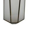 Raha Vintage Lantern with Frosted Glass Panels | Bronze Metal Frame 13"