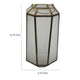 Raha Vintage Lantern with Frosted Glass Panels | Bronze Metal Frame 13"