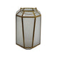 Raha Vintage Lantern with Frosted Glass Panels | Bronze Metal Frame 11"