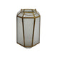 Raha Vintage Lantern with Frosted Glass Panels | Bronze Metal Frame 11"