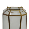 Raha Vintage Lantern with Frosted Glass Panels | Bronze Metal Frame 11"