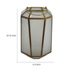 Raha Vintage Lantern with Frosted Glass Panels | Bronze Metal Frame 11"