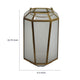 Raha Vintage Lantern with Frosted Glass Panels | Bronze Metal Frame 11"