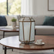 Raha Vintage Lantern with Frosted Glass Panels | Bronze Metal Frame 11"