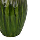 Ashly Decorative Planter with Scalloped Rim | Green Textured Ceramic 11"