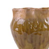 Ashly Decorative Planter with Scalloped Rim | Yellow Textured Ceramic 8"