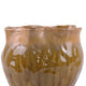 Ashly Decorative Planter with Scalloped Rim | Yellow Textured Ceramic 8"