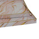 Hamza Rectangular Tray | Set of 2 | Pink-Gold Marble Finish Polyurethane