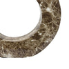 Tabletop Decor Accent | Open-Curved Frame | Brown Marble-Like Resin 14"