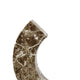 Tabletop Decor Accent | Open-Curved Frame | Brown Marble-Like Resin 14"