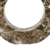 Tabletop Decor Accent | Open-Curved Frame | Brown Marble-Like Resin 14"