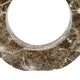 Tabletop Decor Accent | Open-Curved Frame | Brown Marble-Like Resin 14"
