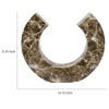 Tabletop Decor Accent | Open-Curved Frame | Brown Marble-Like Resin 14"