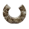 Tabletop Decor Accent | Open-Curved Frame | Brown Marble-Like Resin 17"